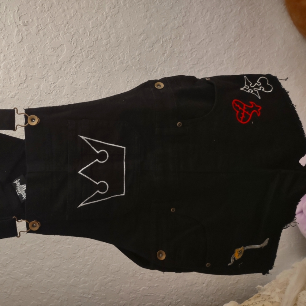 NWOT Kingdom Hearts 3 Black Overalls By Disney